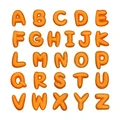 Orange A-Z Iron-On