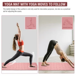 Nueva estera de Yoga, Material TPE de 6mm de espesor, 183cm x 57cm, estampado de postes de Yoga, diseño antideslizante adecuado para todo tipo de ejercicios de interior