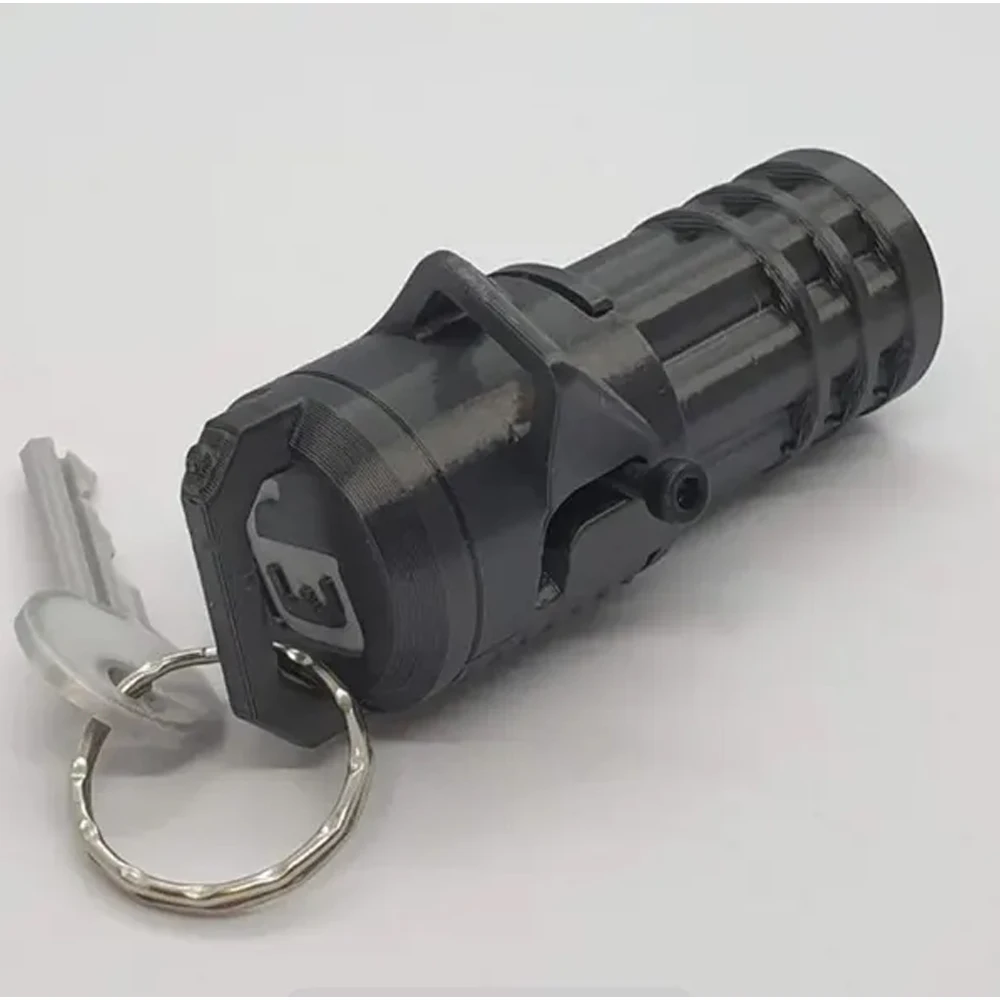 Mini llavero de pistola Gatling funcional, llavero de juguete BB Blaster, juguetes de tiro de bala BB, llavero impreso en 3D, juguete de descompresión - imagen 5