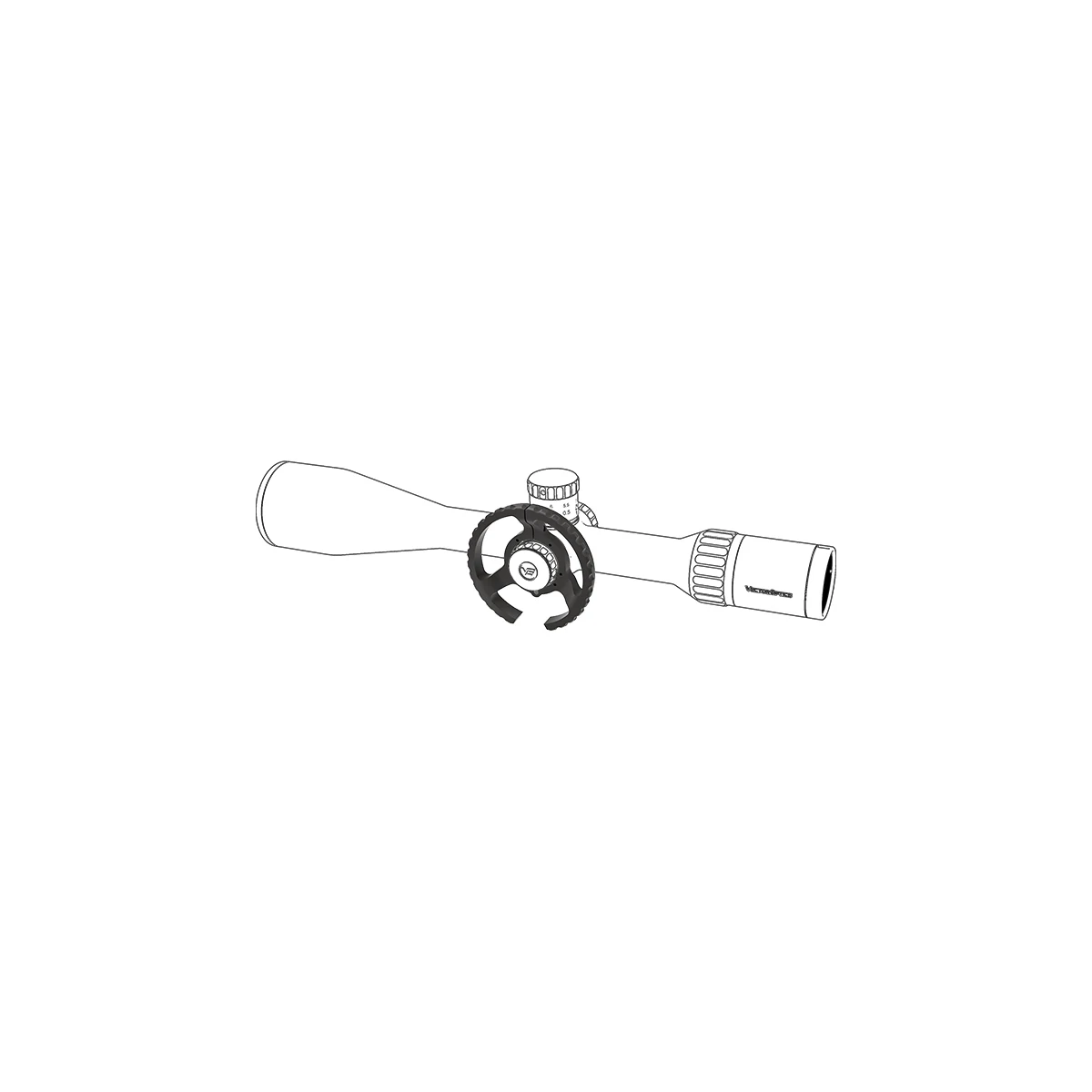 Rueda lateral Vector Optics Continental aluminio para mira telescópica