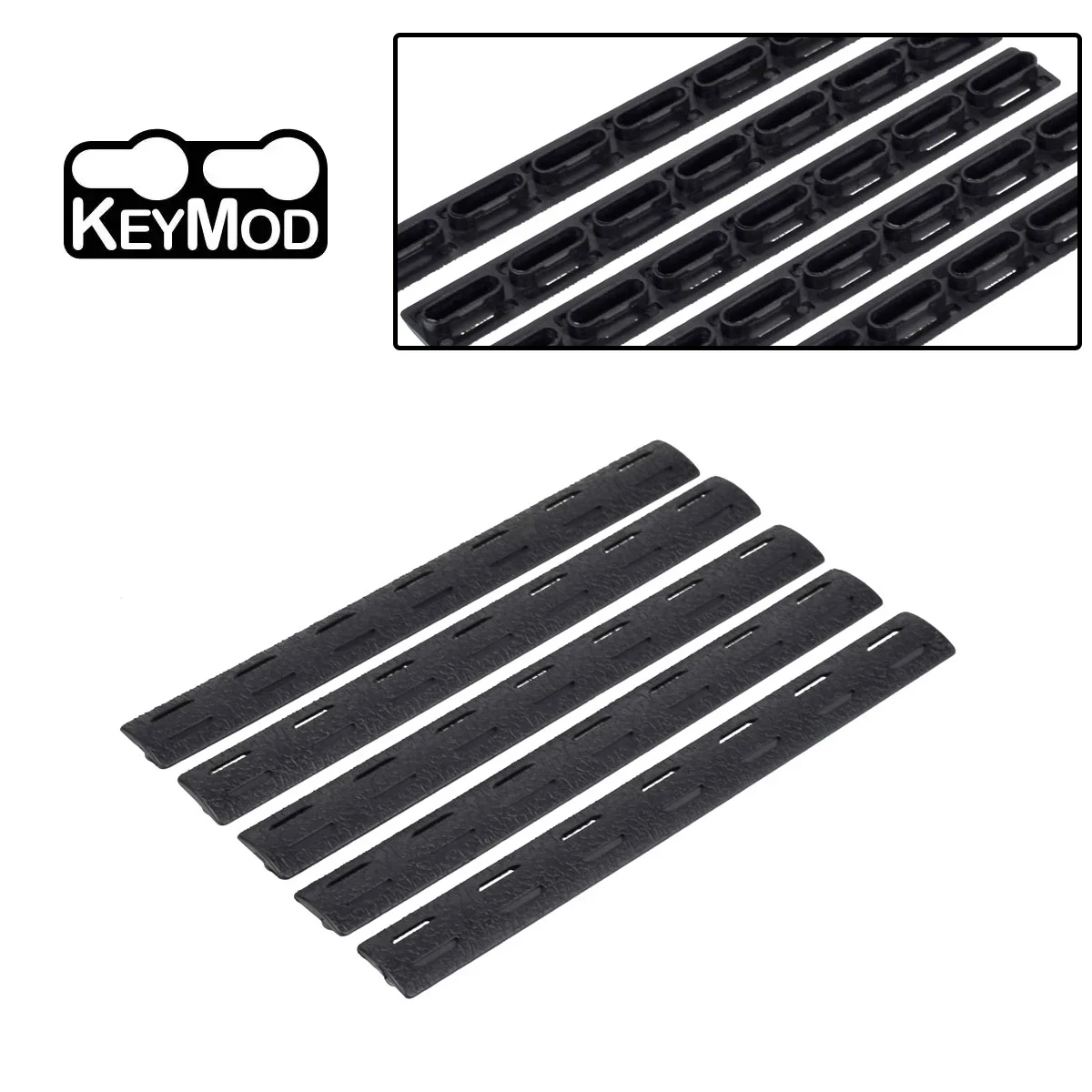 Keymod-cubierta de riel para Rifle, airsoft, caza, sistema de riel Keymod, accesorios de montaje para pistola, Protector de mano antideslizante, previene quemaduras de nailon - imagen 2