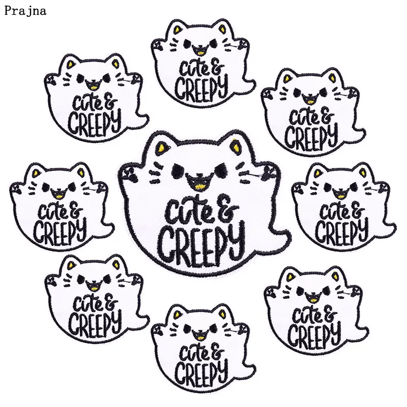 Prajna-parches bordados de botella de dibujos animados, 10 piezas, insignias de letras para ropa, Parche de costura, parches para planchar, pegatinas para ropa - imagen 5