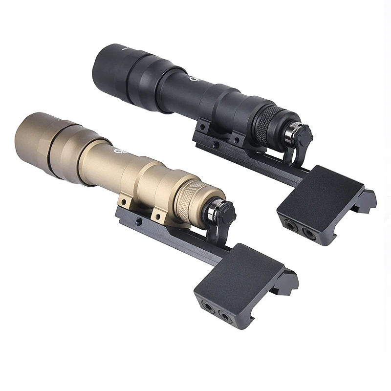 Wadsn-linterna M600DF de 1400 lúmenes, conjunto de montaje fijo Offset, foco LED blanco de alta potencia, luz de caza, Base de explorador, compatible con riel de 20MM - imagen 2