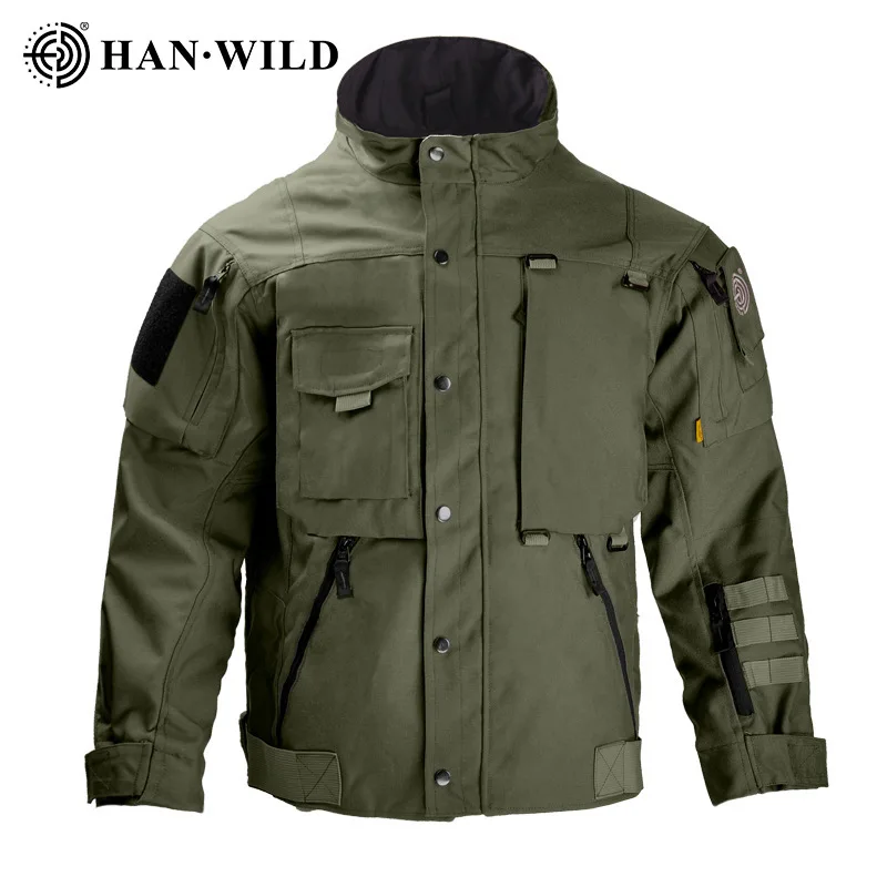 Chaqueta de asalto europea para hombre, Montañismo al aire libre, resistente al desgaste, resistente al viento, impermeable, traje de tormenta funcional, Top de caza para montar