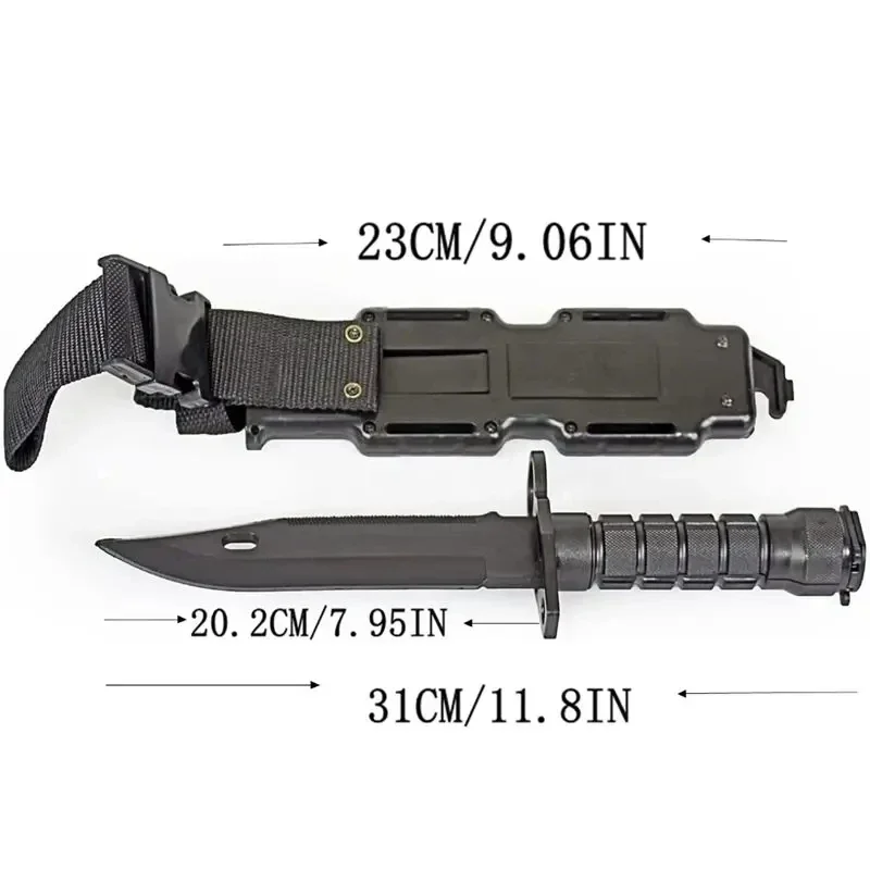 Cuchillo de entrenamiento de goma con funda - hoja flexible y segura