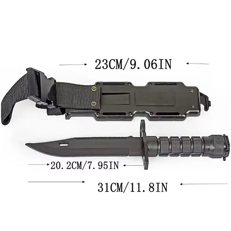 Cuchillo de entrenamiento de goma con funda - hoja flexible y segura