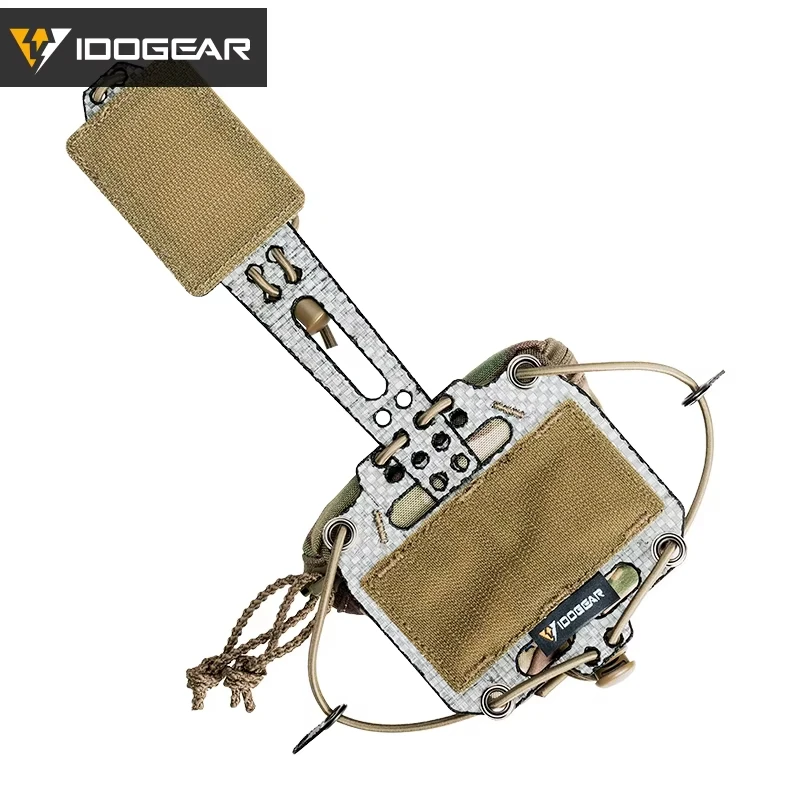 Bolsa táctica para batería de casco Ferro, soporte para batería NVG, bolsa de almacenamiento, sistema de retención de bolsa de contrapeso para casco ajustable en forma de T - imagen 3