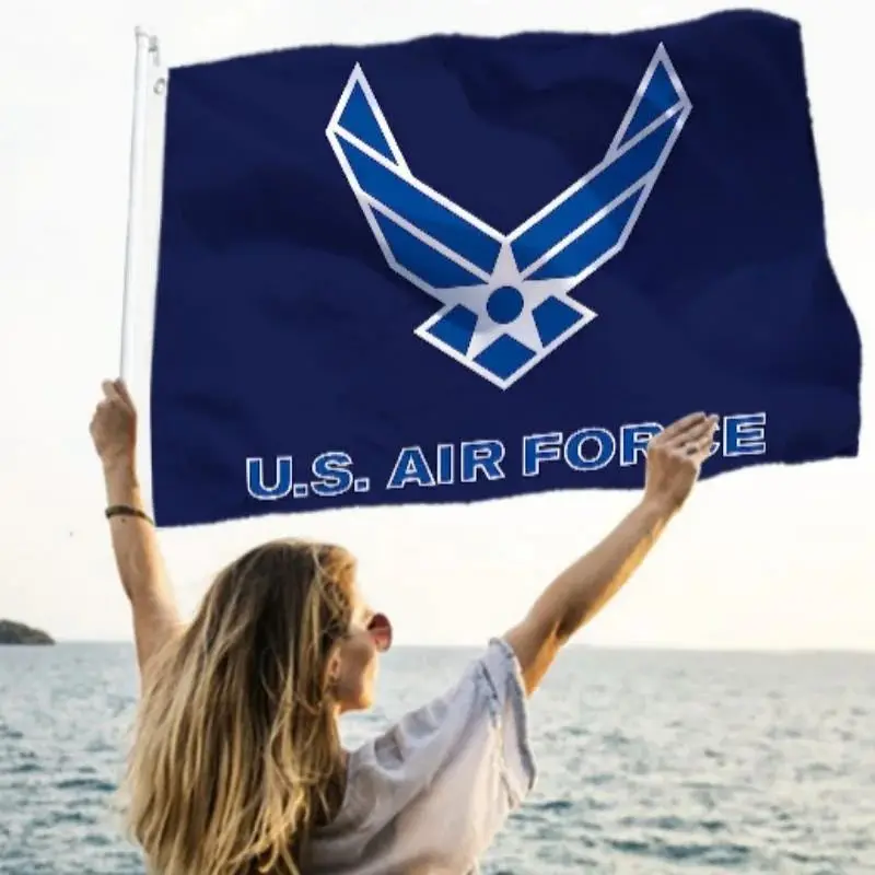 Bandera militar de la Fuerza Aérea de los EE. UU. de poliéster de 90*150cm para la decoración - imagen 2