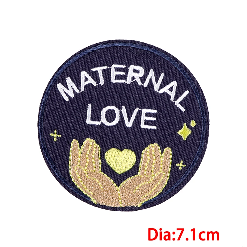 5 unids/lote parches de mamá para ropa DIY parche de palabras positivas hierro en parches bordados en ropa insignias de rayas en mochila - imagen 5