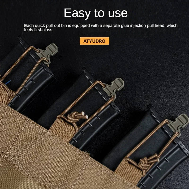 Revista táctica Triple 7,62mm bolsa caza portátil juego de guerra al aire libre deportes CS tiro Paintball Molle sistema Accesorios - imagen 3