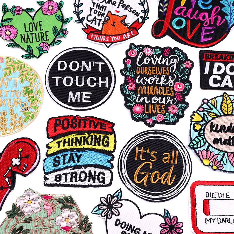 Parche nuevo de dibujos animados/bordado con letras, parches para planchar para ropa, parches termoadhesivos para ropa, chaquetas, coser DIY, 2024 - imagen 3