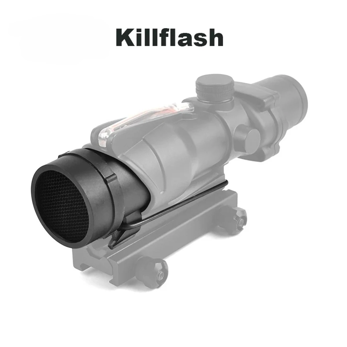 Mira telescópica iluminada con puntos verdes, fibra óptica Real, punto rojo 4X32, retícula grabada, mira de caza, riel de 20mm, tapa de cubierta Killflash - imagen 5