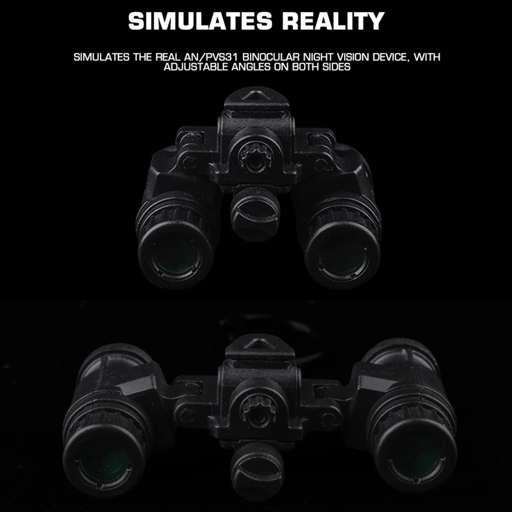 LLavero táctico NVG de visión nocturna, modelo simulado GPNVG18/PVS31 para mochila, llavero de caza, accesorios de colección de juegos Airsoft - imagen 3