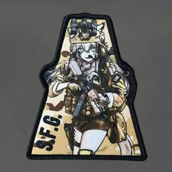 Parche morale anime chica armada – Cierre velcro táctico militar