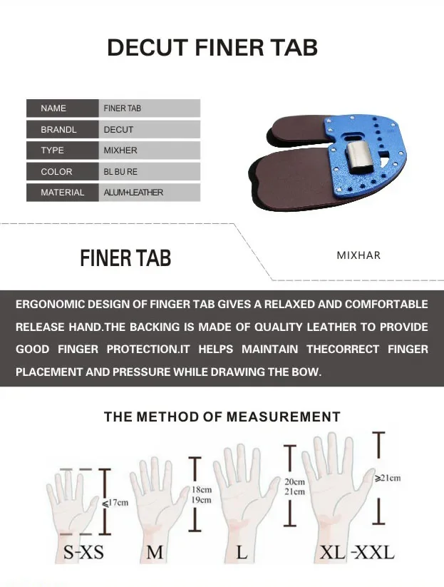 Pestaña de dedo de tiro con arco DECUT RUGB, Protector de dedo de tiro con arco izquierdo y derecho, almohadilla de protección, pestaña de guante para Protector de dedo de arco - imagen 4