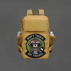 Parche bordado con estampado de Chevron "Raccoon", chaleco táctico, insignia de moral con gancho y bucle, pegatinas para mochila, parches para brazalete para ropa