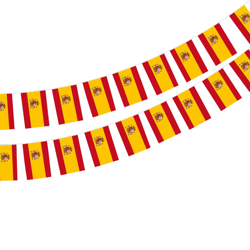 Banderín España bordado para guirnalda de fiestas y eventos