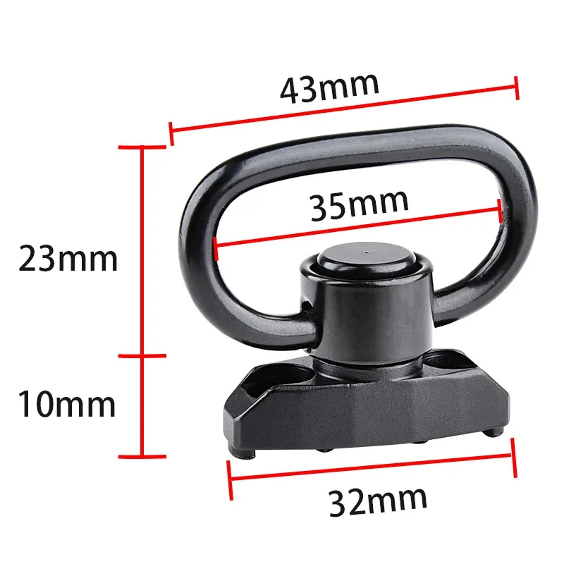 WADSN-montaje táctico de Metal QD para M-LOK Keymod montaje Base accesorios montaje Base Correa giratoria hebilla Botón de liberación rápida - imagen 5