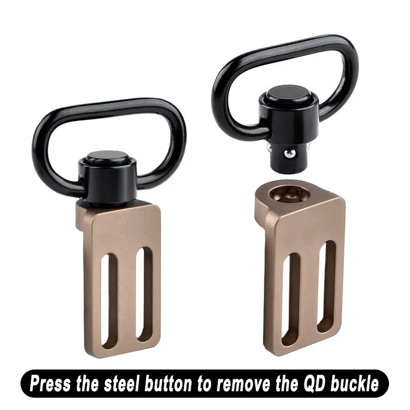 Adaptador táctico de conversión de eslinga QD de 2 a 1 punto de trígida con Base giratoria Convertible Qd de 1 pulgada QD montaje de rotación de liberación rápida - imagen 4