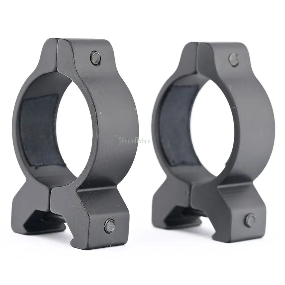 Shooin Optics-soporte de anillo para mira telescópica, Base de montaje de riel de 20mm para tubo de 30mm o 1,25 pulgadas, para caza - imagen 2