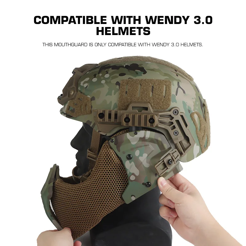 Casco táctico Wendy 3,0 protector bucal caza Airsoft CS equipo de entrenamiento casco de Paintball equipo - imagen 4