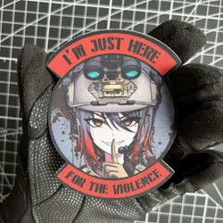 Parche táctico con diseño de chica anime - Velcro para mochila