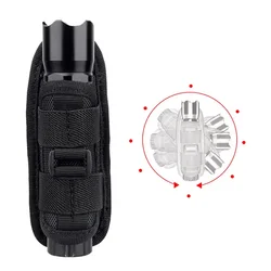 Bolsa para linterna táctica, cinturón, bolsa para antorcha, accesorios de iluminación de caza duraderos, Kits de supervivencia, funda para antorcha giratoria de 360 grados