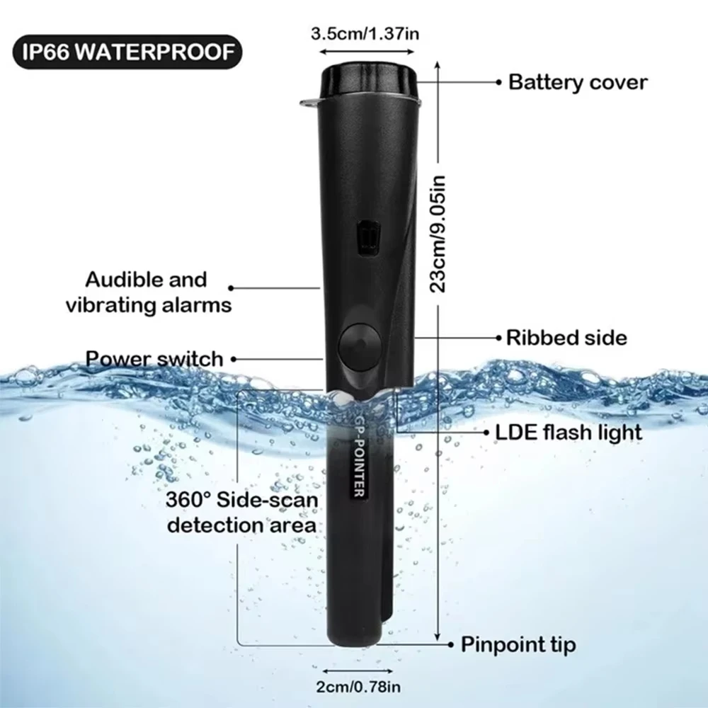 Detector de metales portátil con puntero GP con correa de pulsera LED resistente al agua IP66 para caza del tesoro y exploración al aire libre - imagen 3