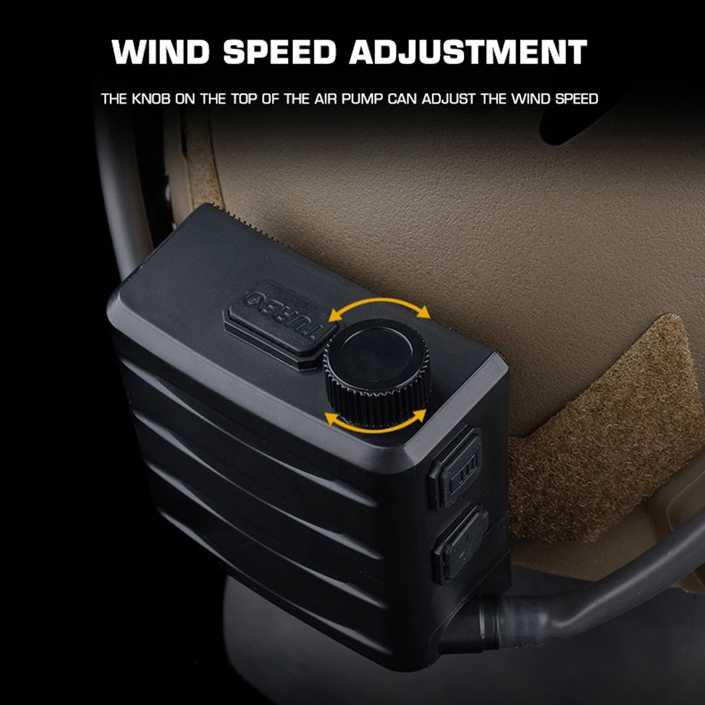 Gafas tácticas desempañador caza al aire libre tiro CS Airsoft juegos gafas antivaho unidad ajustable velocidad del viento desempañamiento ventilador Kit - imagen 5