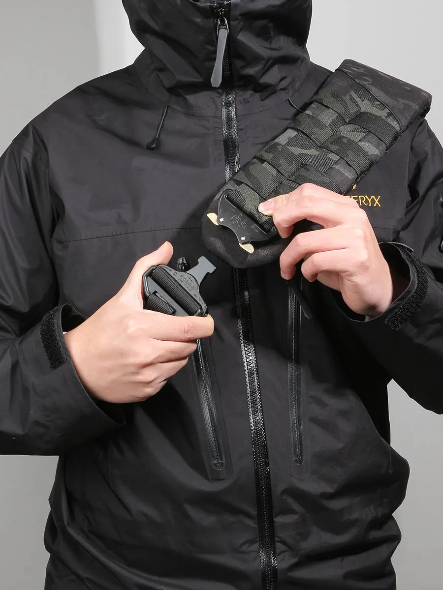 Hombreras tácticas funcionales para exteriores, almohadillas MOLLE de transporte de tres puntos, hebilla de Metal austriaco de liberación rápida - imagen 4