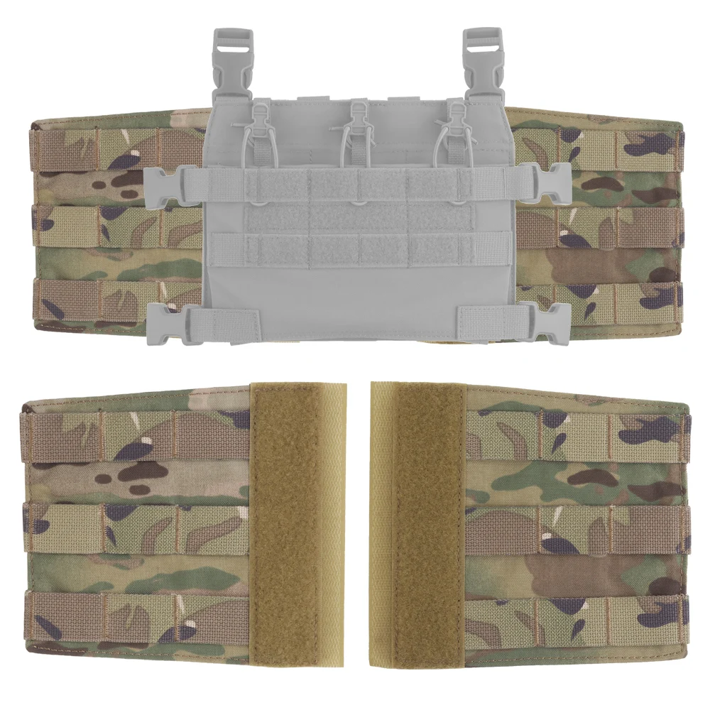 Chaleco táctico de montaje lateral, Panel MOLLE, gancho, soporte de Radio de caza, portador de placa serie R, accesorios para chaleco Airsoft extendido - imagen 2