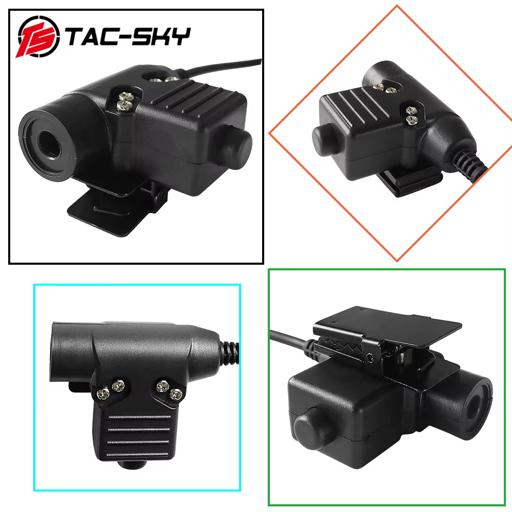 Adaptador PTT táctico para walkie AN/PRC-152 y auriculares Airsoft - imagen 4