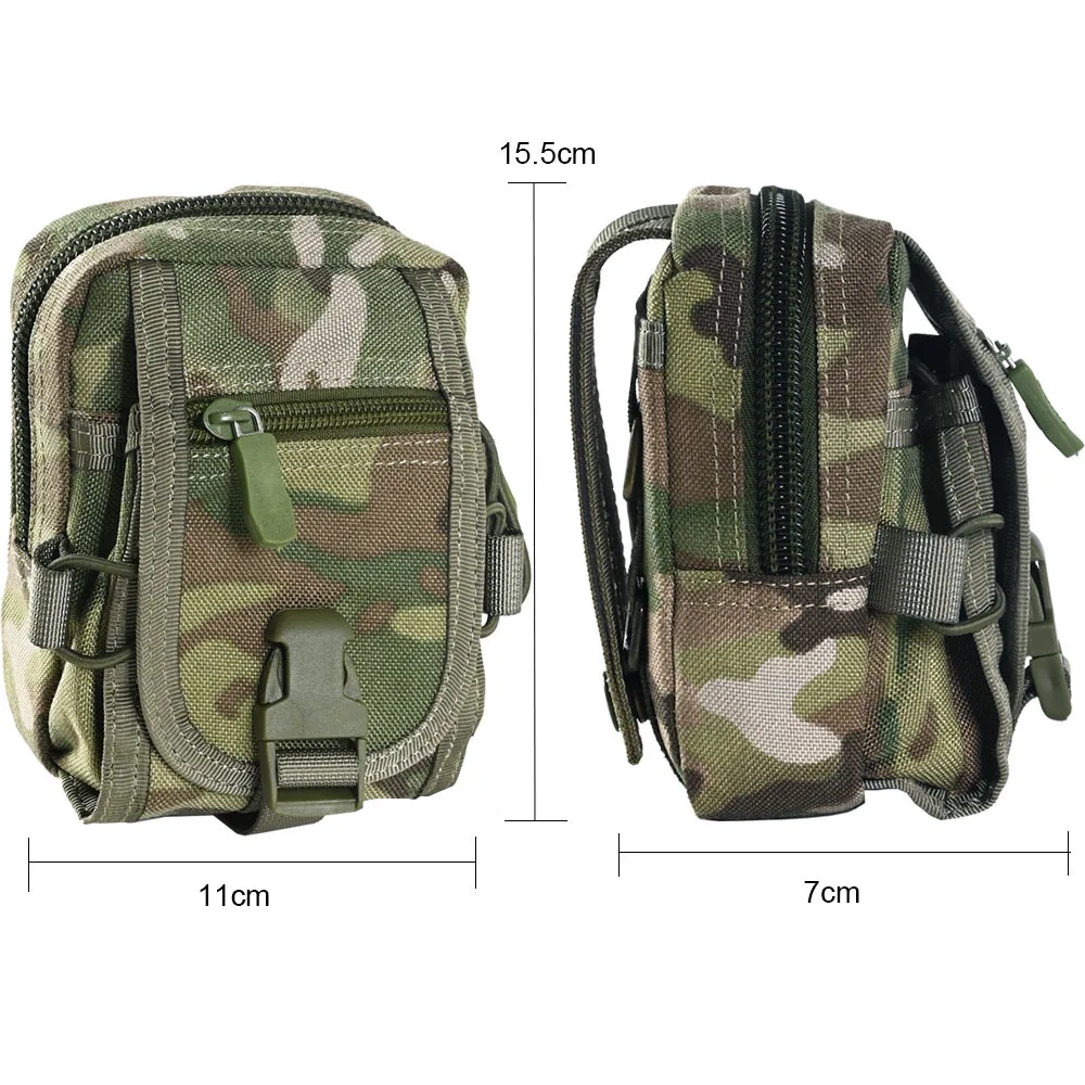 Bolsa de cinturón táctico multiusos para teléfono móvil, billetera Molle, utilidad EDC GP, bolsillo con cremallera, chaleco, accesorios de caza - imagen 2