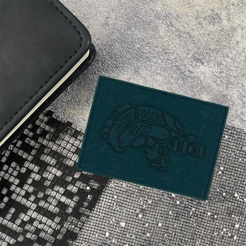 Brazalete de casco táctico, pegatina de gancho y bucle, insignia de moral de PVC azul, emblema militar adecuado para accesorios de mochila, pegatinas - imagen 2