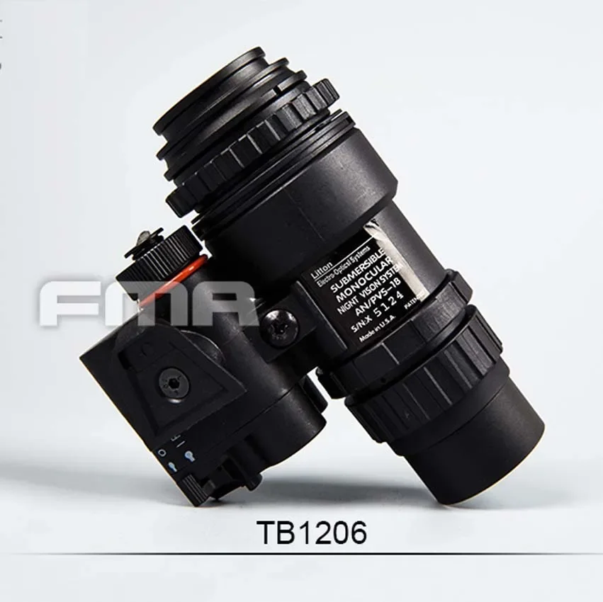 FMA PVS18 1: 1 versión de Metal Real gafas de visión nocturna NVG simuladas modelo BK para casco táctico de caza