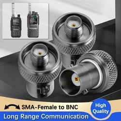 Adaptadores de antena ABBREE, conector SMA hembra a BNC para Walkie Talkie, comunicación de largo alcance para UV-5R Mini UV-21PRO Ham Radio
