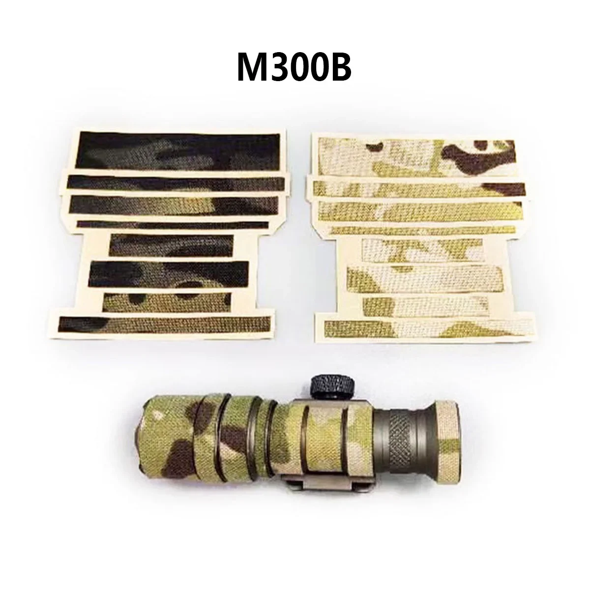 Pegatina de camuflaje para linterna M300/M600, para Surefire M300B M300V M600B M600V M600DF KW PL V2, luz de explorador Perst 4, protección envolvente - imagen 5