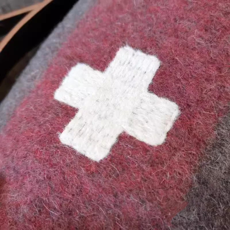 Manta de lana pura para acampar al aire libre, manta multiusos gruesa Vintage para otoño e invierno - imagen 2