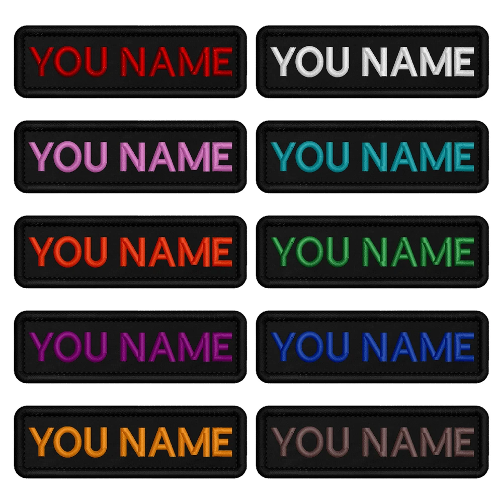 Parche con nombre personalizado, parches militares bordados, emblemas, planchado o gancho, lazo para ropa, 1 unidad - imagen 2