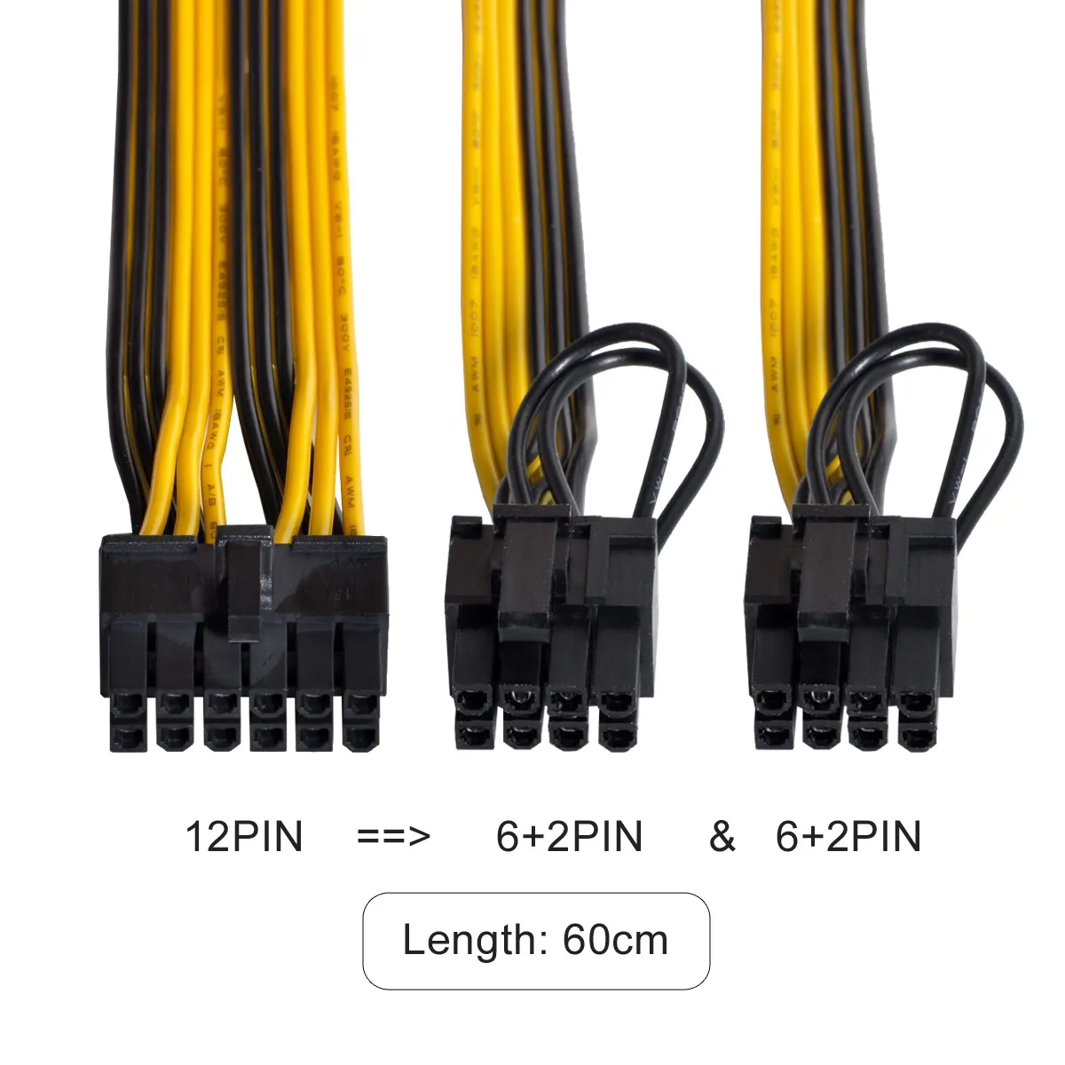 Cable de alimentación GPU de 12 pines a ATX Dual, divisor de extensión hembra de 8 y 6 pines para 3080 - imagen 3