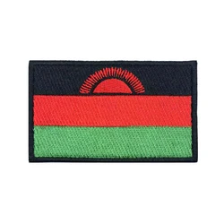 Banderín bordado bandera Malawi – Sistema gancho y lazo táctico