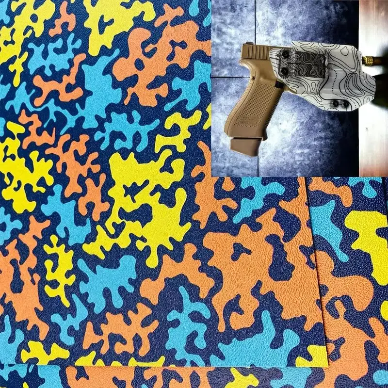 Funda para cuchillo de camuflaje colorida, 8 tamaños, fundas para bricolaje, materiales para hacer placa termoplástica KYDEX, hoja termoforma
