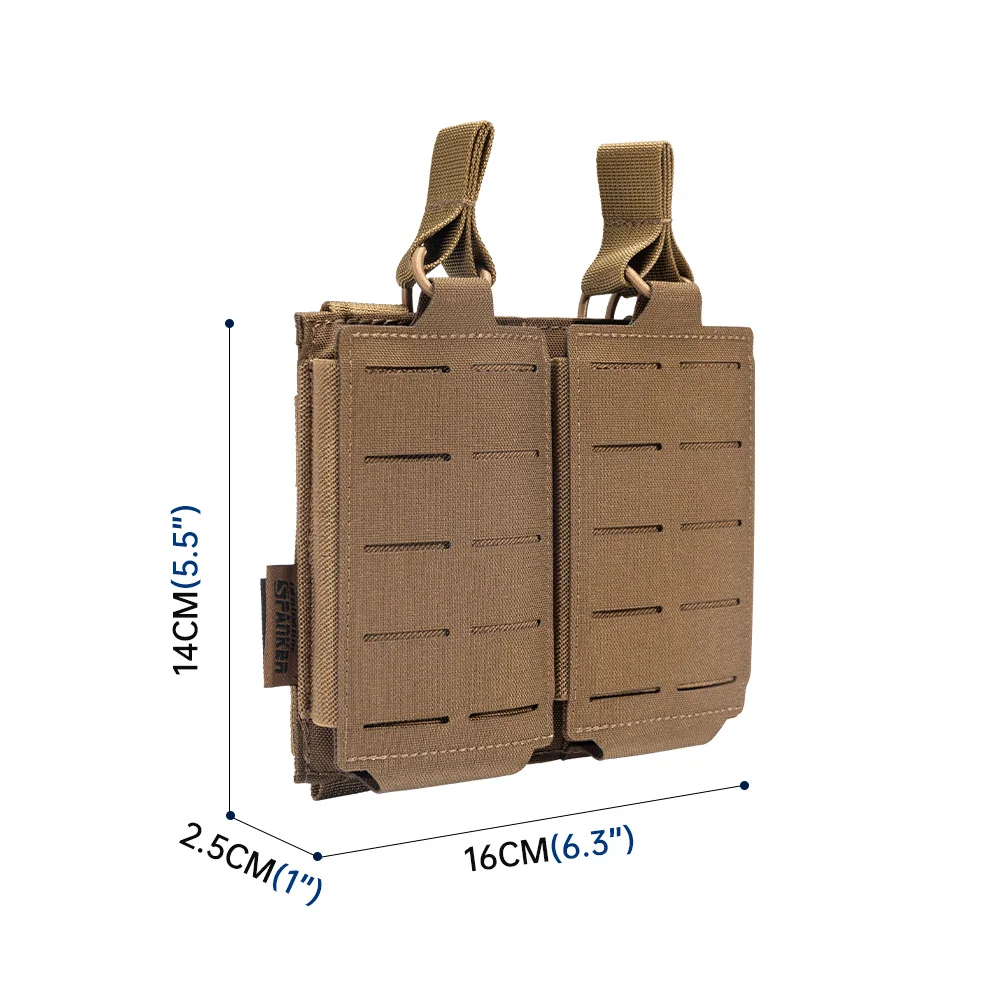 Bolsa táctica doble para revistas, bolsa Molle Mag para M4 M14 M16 AR15 G36, bolsas para revistas, herramienta de caza al aire libre, soporte Mag - imagen 2