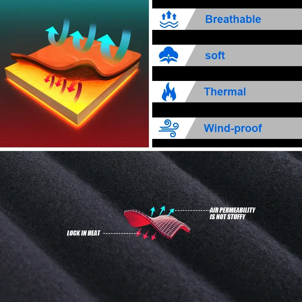 Pasamontañas de lana para invierno, máscara facial completa térmica para deportes de ciclismo, senderismo, esquí, Snowboard, capucha para bicicleta, gorro, bufanda más cálida para el cuello para hombres y mujeres - imagen 4