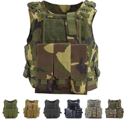 Chaleco táctico porta placas MOLLE – Camuflaje airsoft y paintball