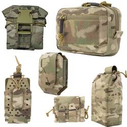 Bolsa de accesorios cuadrada para chaleco al aire libre, bolsa especial M67, bolsa de reciclaje plegable, bolsa de almacenamiento MOLLE con sello de cintura
