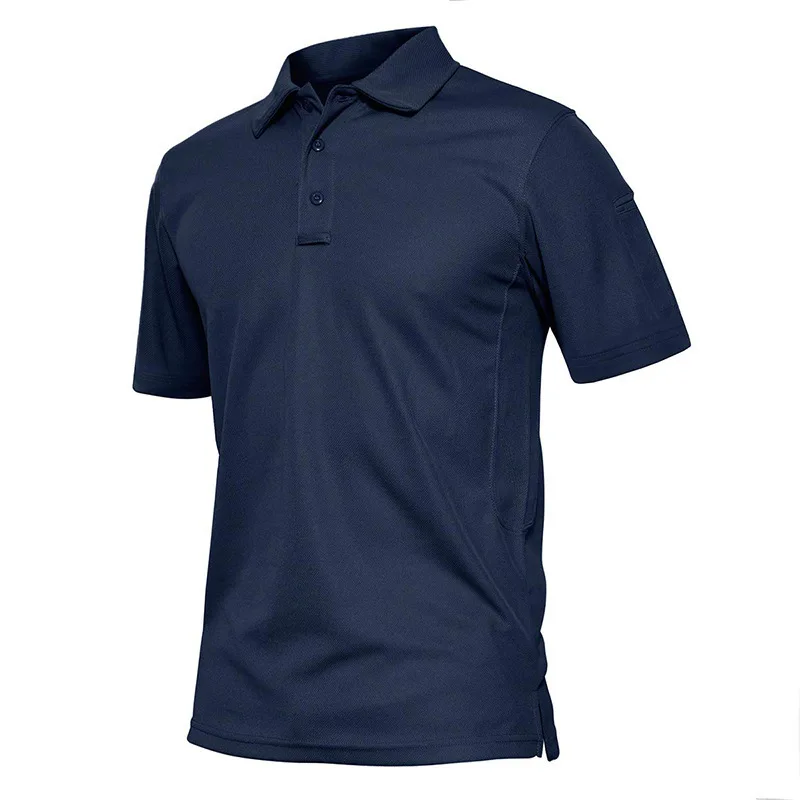 Polo de manga corta para hombre, camiseta transpirable, secado rápido, color verde - imagen 2