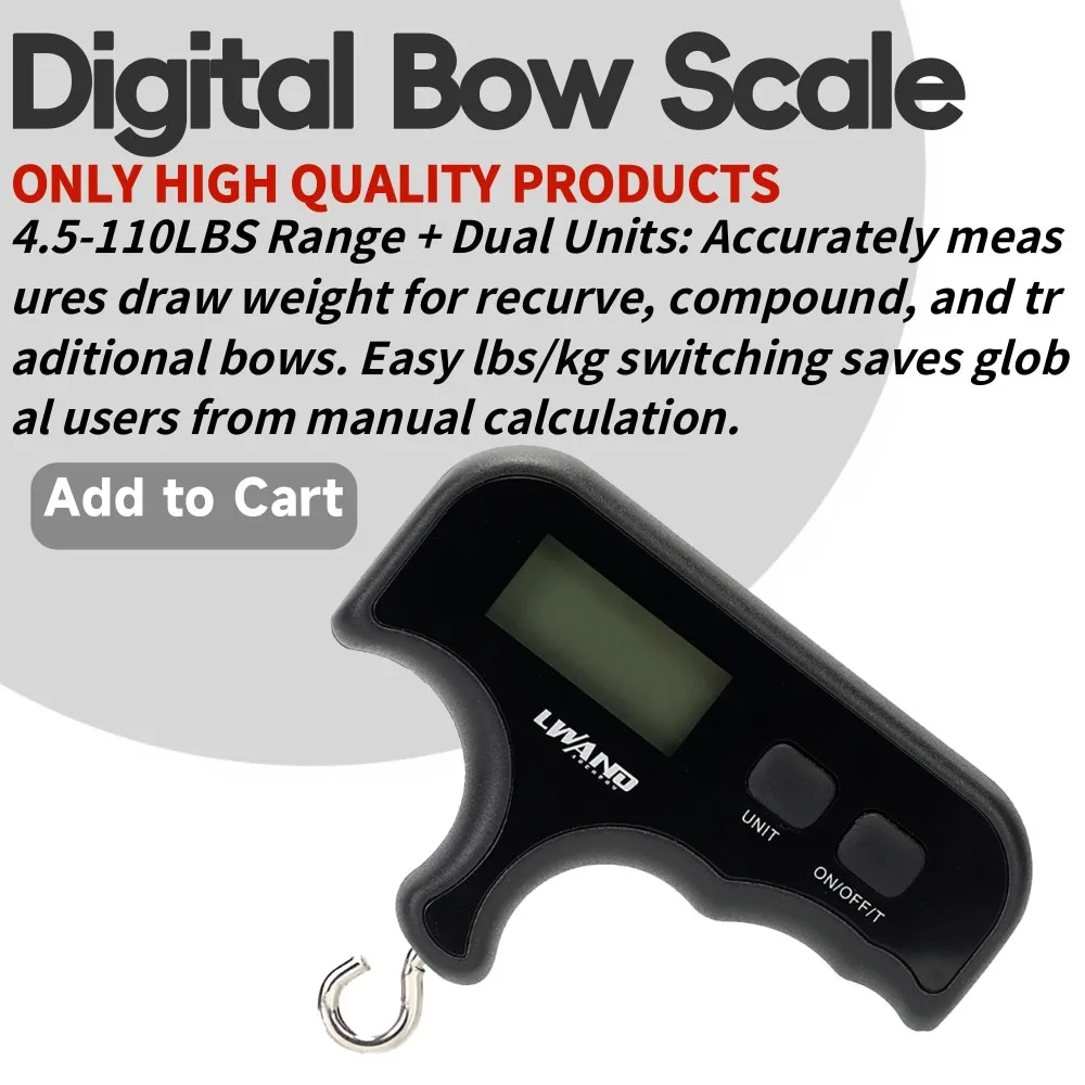 Báscula de arco Digital CR32, herramienta de Metal, rango de 4,5-110 libras, tiro al objetivo de caza, pantalla LED, medida, batería de peso no incluida - imagen 5