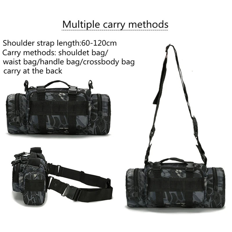 Bolsa deportiva de cintura táctica ultraligera, MOLLE, caza, soldado, paquete EDC - imagen 4