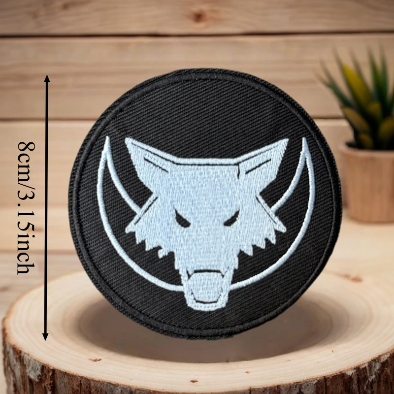 Parche bordado de lobo militar, chaleco táctico, gancho y bucle, sombrero, insignia de moral, mochila, pegatina decorativa, parches para brazalete para ropa - imagen 3